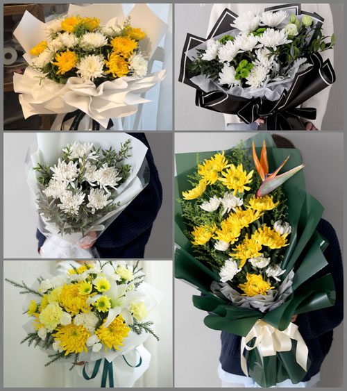 四川成都彭州市军乐镇白事花束代送